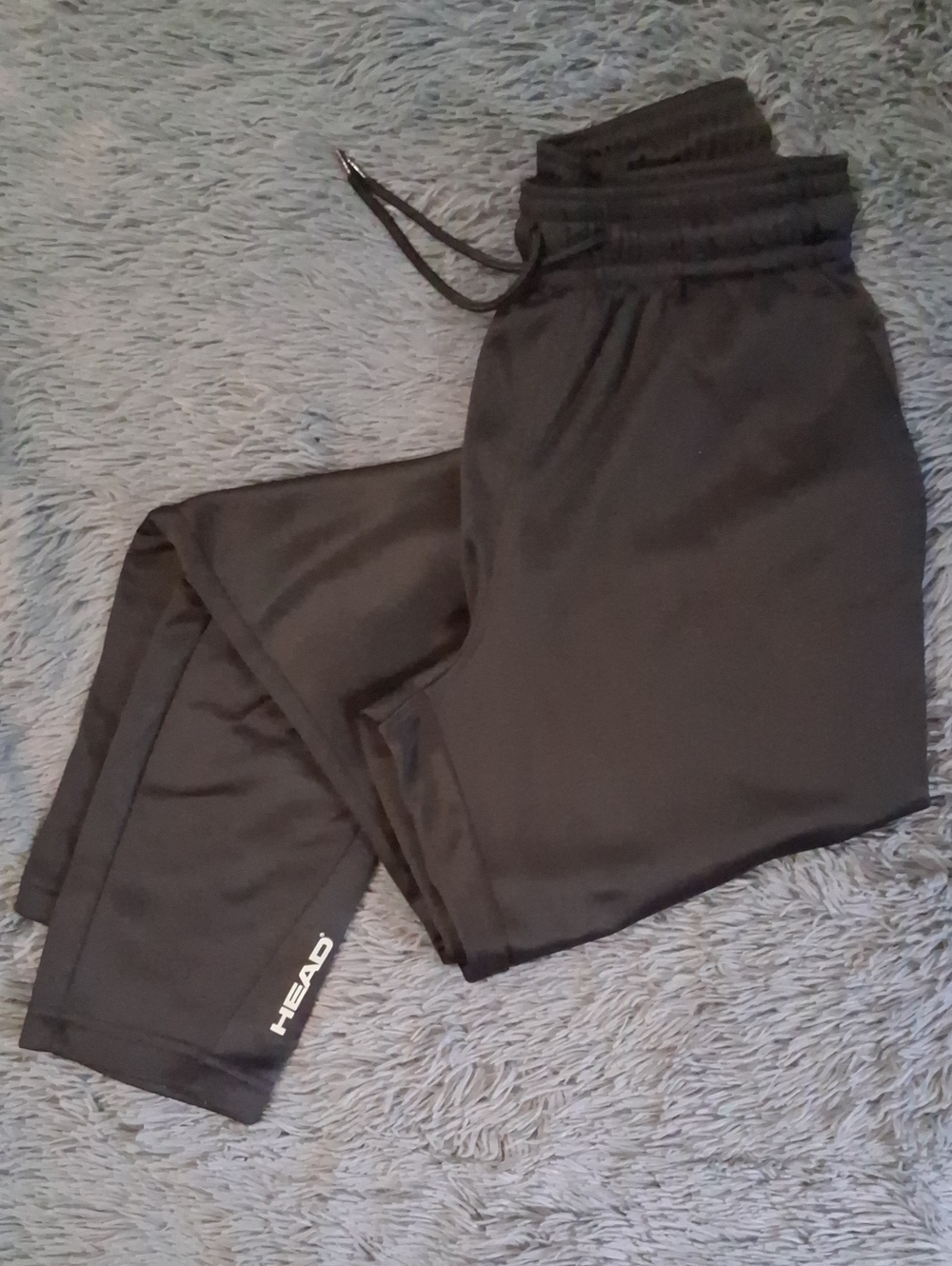 HEAD Men's S or Boys' XL Black Athletic Joggers with Logo Hem